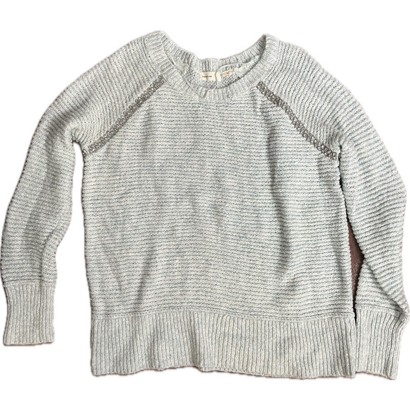 Sleeping On Snow loose knit sweater rhinestone jewels soft blue medium - Picture 1 of 5